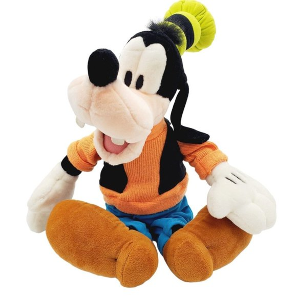 Walt Disney World Store Goofy Plush Stuffed Animal Orange Sweater 20"‎ Tall